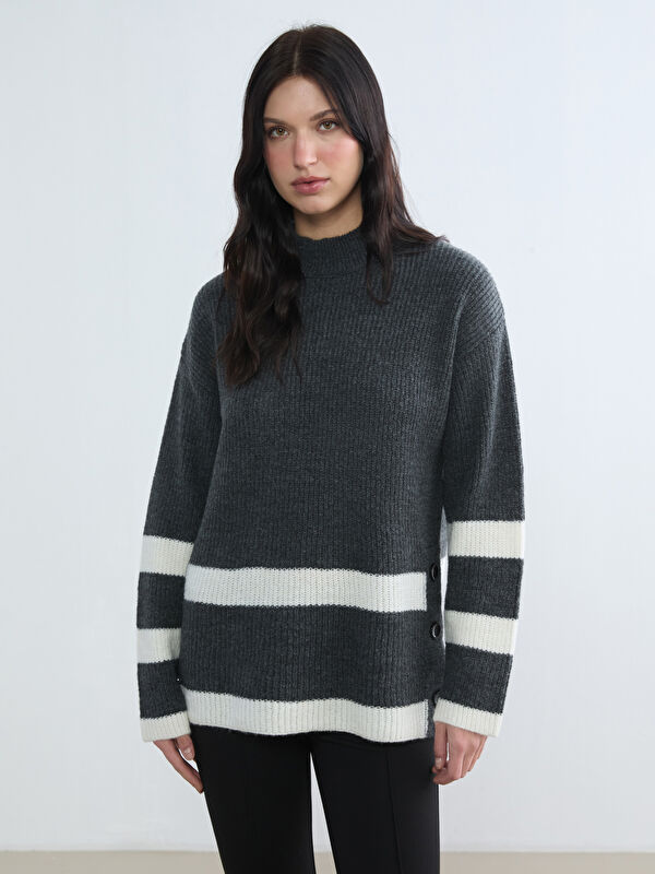 LCW Comfort Yarım Balıkçı Yaka Kadın Triko Tunik