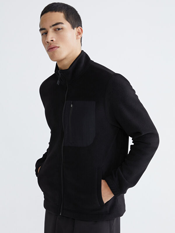 XSIDE ACTIVE Dik Yaka Erkek Fermuarlı Sweatshirt