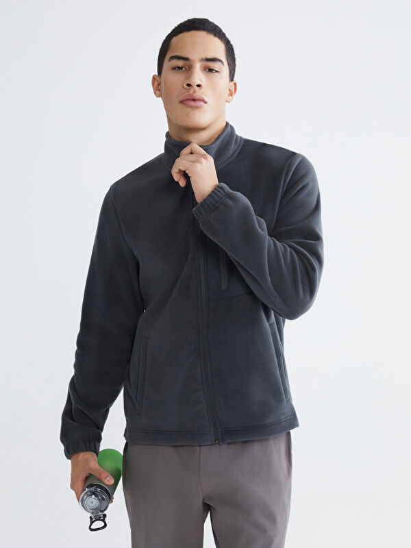 XSIDE ACTIVE Dik Yaka Erkek Fermuarlı Sweatshirt