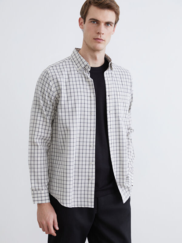 SOUTHBLUE Regular Fit Uzun Kollu Ekose Erkek Oduncu Gömlek