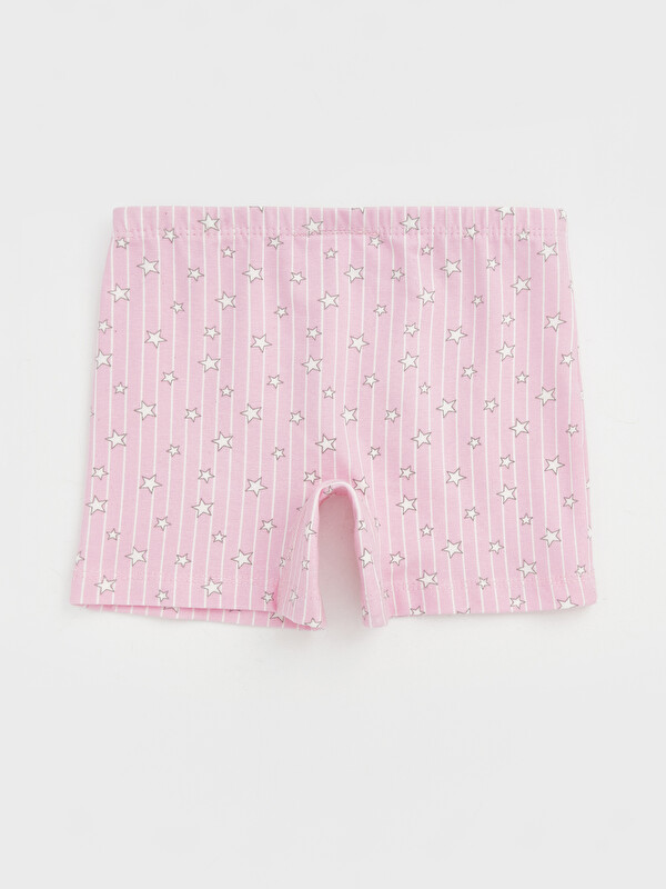 LCW Kids Beli Lastikli Baskılı Kız Çocuk Boxer