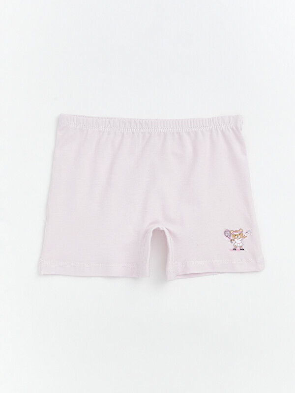 LCW Kids Beli Lastikli Baskılı Kız Çocuk Boxer