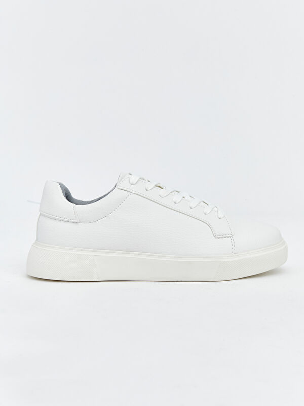 Bağcıklı Deri Görünümlü Erkek Spor Ayakkabı - Görsel 3