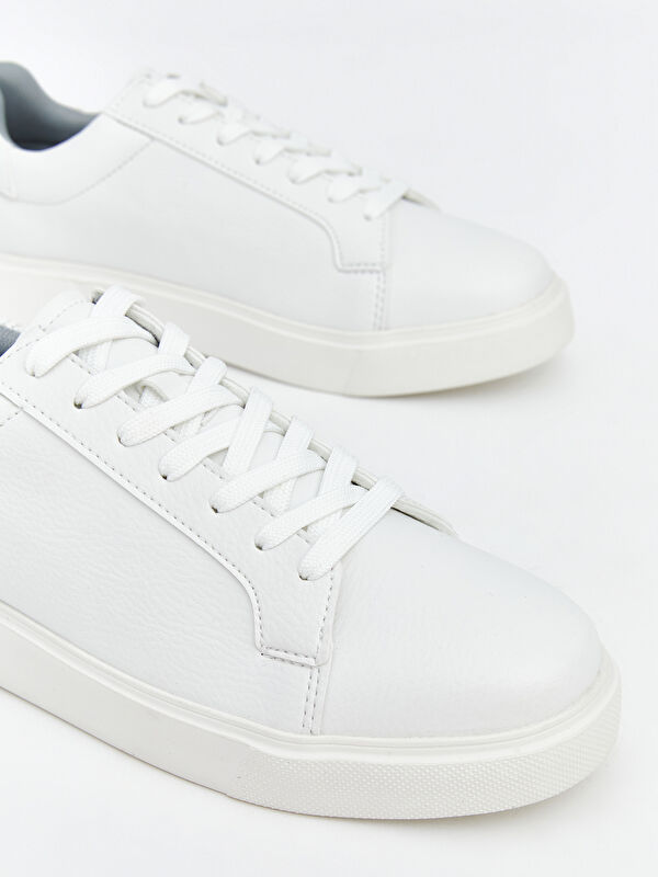 Bağcıklı Deri Görünümlü Erkek Spor Ayakkabı - Görsel 4