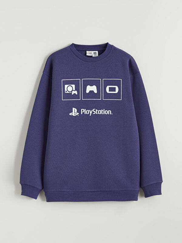 LCW Kids PlayStation Baskılı Erkek Çocuk Kalın Sweatshirt