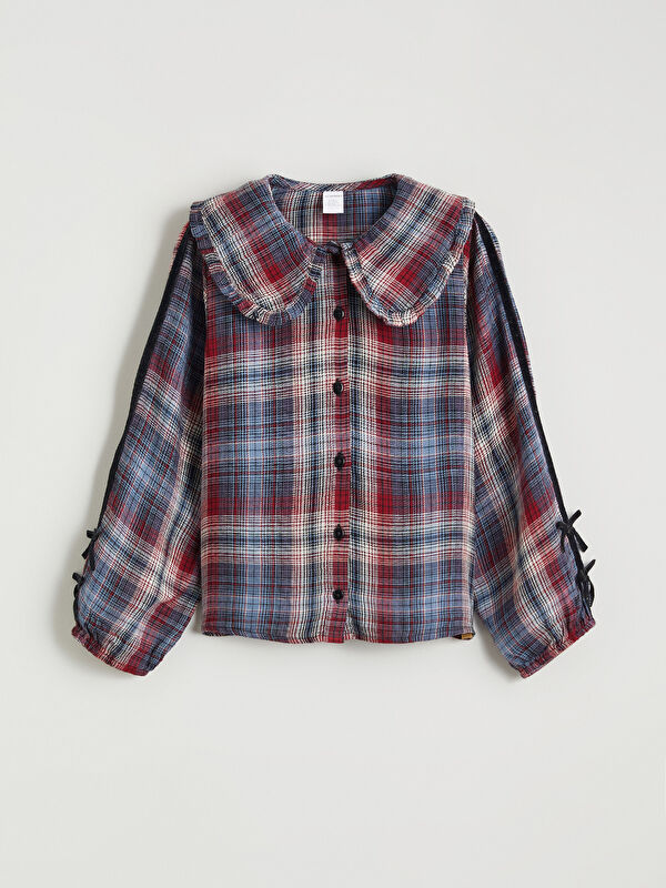 LCW Kids Peter Pan Collar Plaid Girls' Shirt