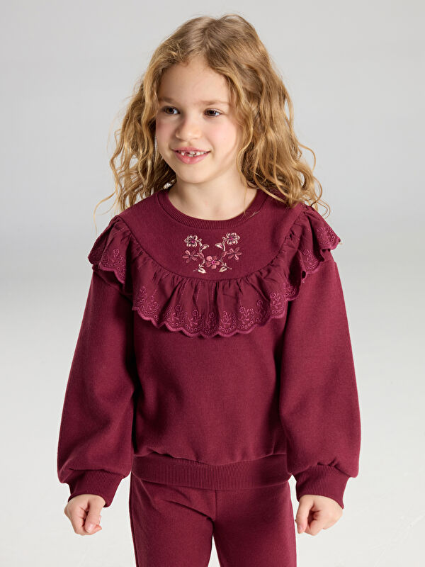 LCW Kids Kız Çocuk Sweatshirt ve Pantolon Takım