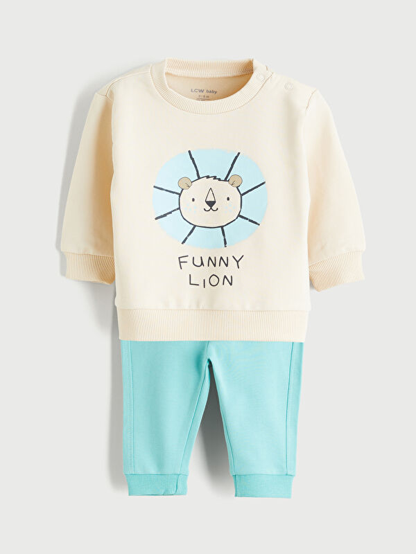 LCW baby Sweatshirt et Pantalon de Jogging pour Garçons Bébé à Col Rond