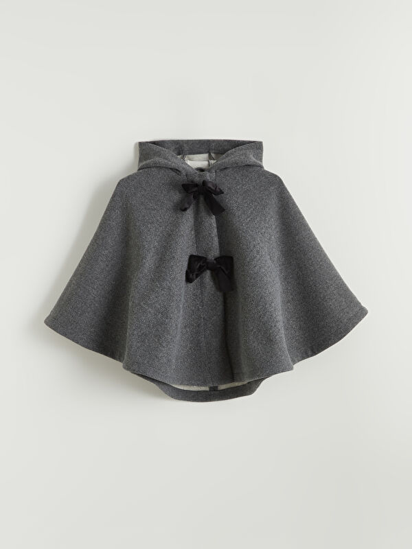 LCW Kids Kapüşonlu Kız Çocuk Panço