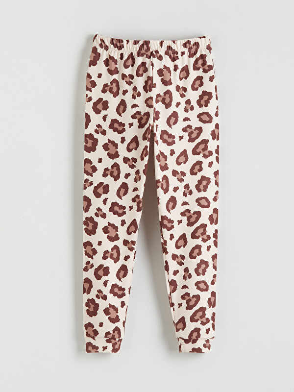 LCW Kids Leopar Desenli Kız Çocuk Pijama Alt
