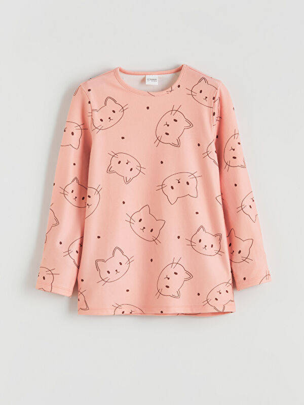 LCW Kids Bisiklet Yaka Kız Çocuk Pijama Üst