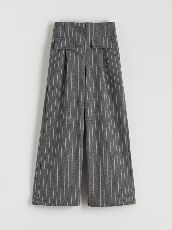 LCW Kids Elasticated Waist Pleated Girls' Trousers