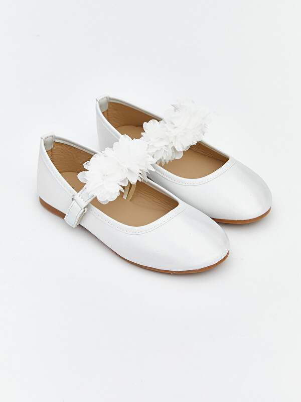 LCW STEPS Faux Leather Baby Girls' Ballet Flats