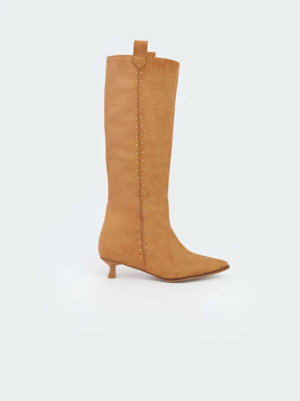 Süet Görünümlü Kadın Çizme - Görsel 3