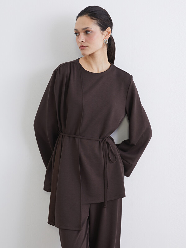 LCW Modest Atkılı Soft Touch Kadın Sweatshirt Tunik