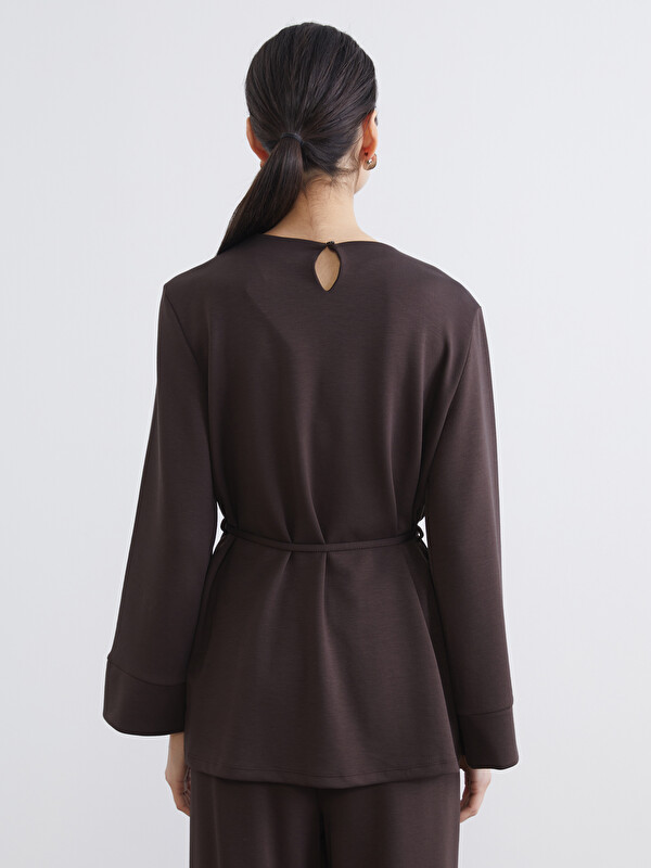 LCW Modest Atkılı Soft Touch Kadın Sweatshirt Tunik - W5NL16Z8-HMK