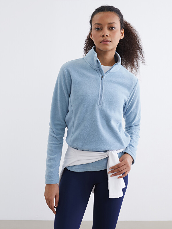 KOOR SPORT Dik Yaka Kadın Polar Sweatshirt	