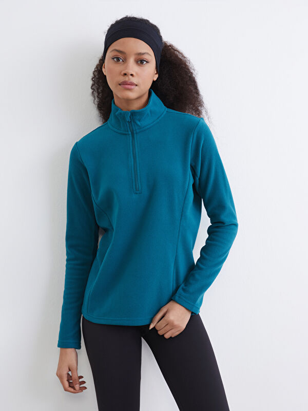 KOOR SPORT Dik Yaka Kadın Polar Sweatshirt	