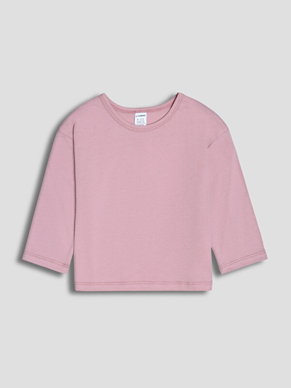 LCW Kids Crew Neck Long Sleeve Girls' T-Shirt