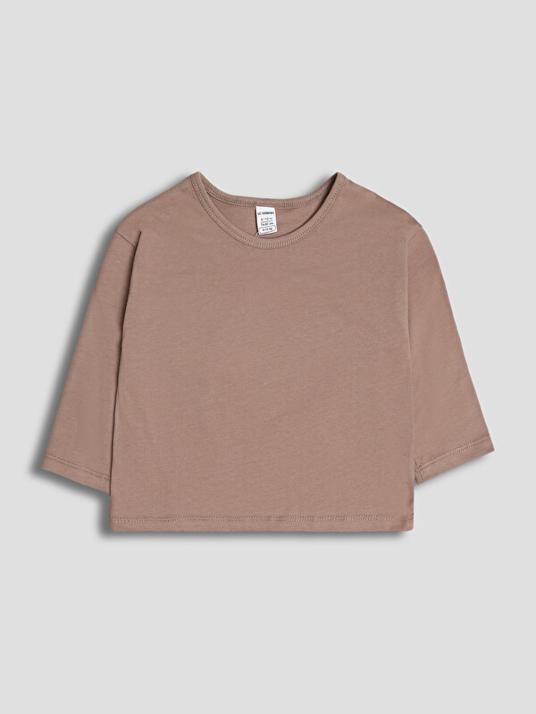 LCW Kids Crew Neck Long Sleeve Girls' T-Shirt