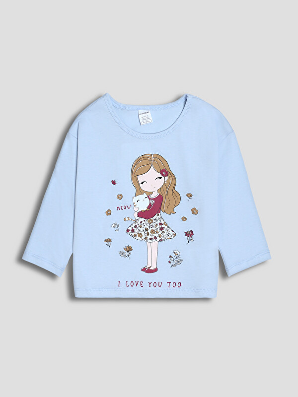 LCW Kids Girl Blue T-Shirt