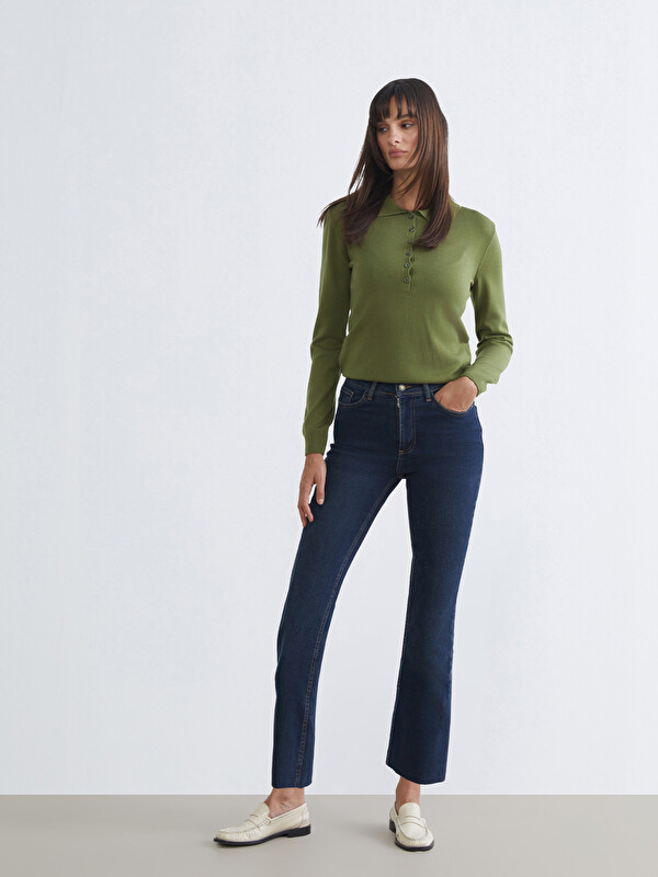 LCW Jeans Crop Flare Kadın Jean Pantolon