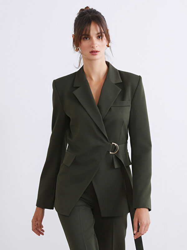 Soulife Kruvaze Yaka Kadın Blazer Ceket