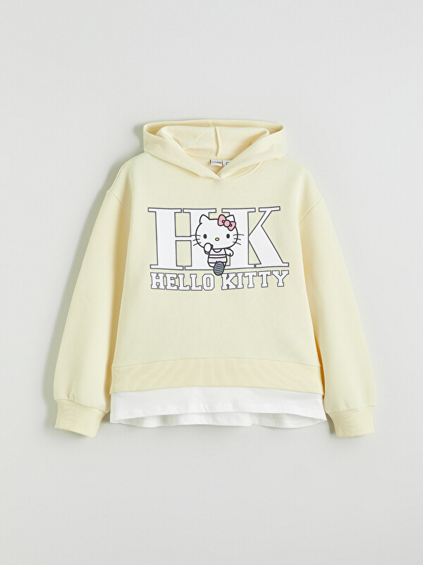 LCW Kids Hello Kitty Baskılı Kız Çocuk Kalın Sweatshirt