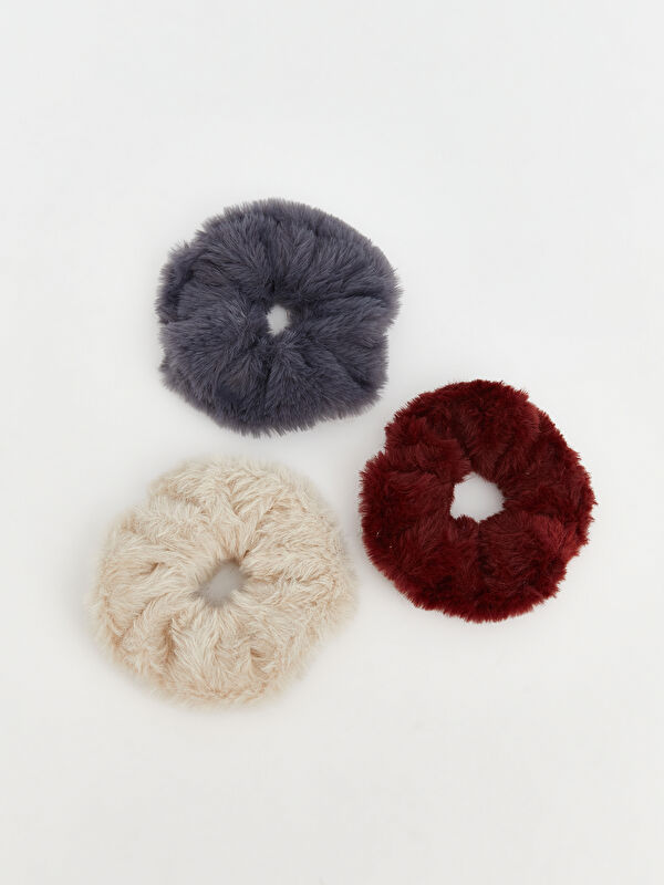 LCW JOY Women's Plush Scrunchie Set of 3