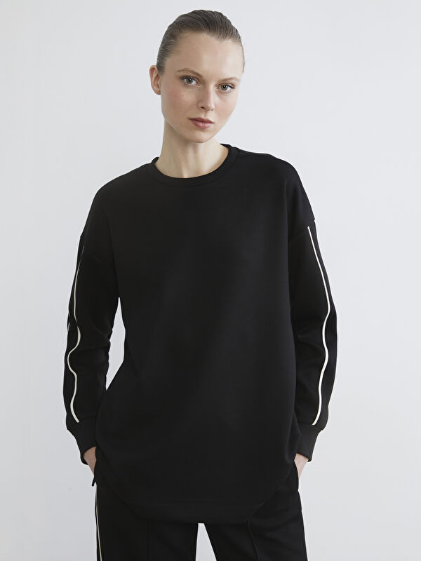 LCW EVERYDAY Bisiklet Yaka Oversize Kadın Sweatshirt Tunik