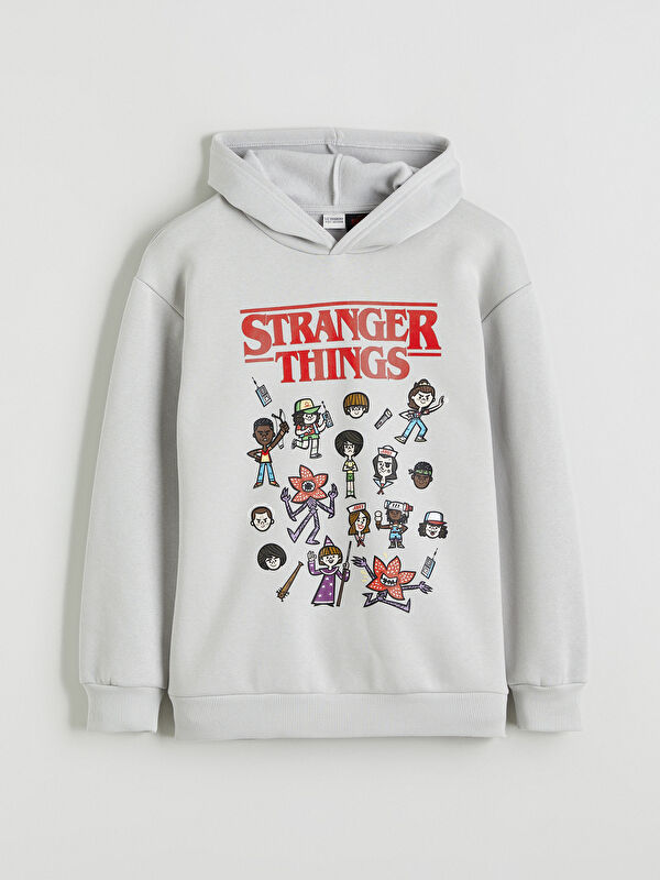 LCW Kids Stranger Things Printed Boys' Thick Sweatshirt - W5NN96Z4