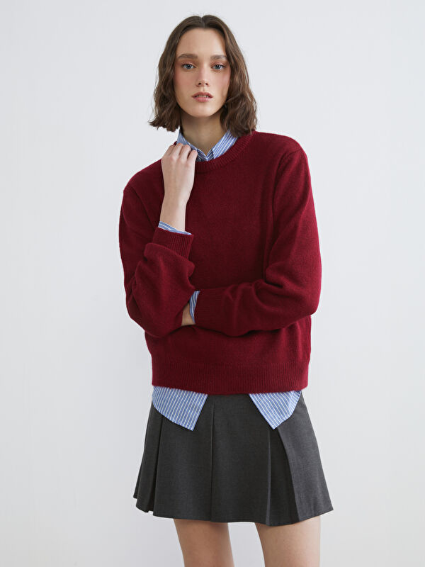 XSIDE Rundhalsausschnitt Damen Strickpullover