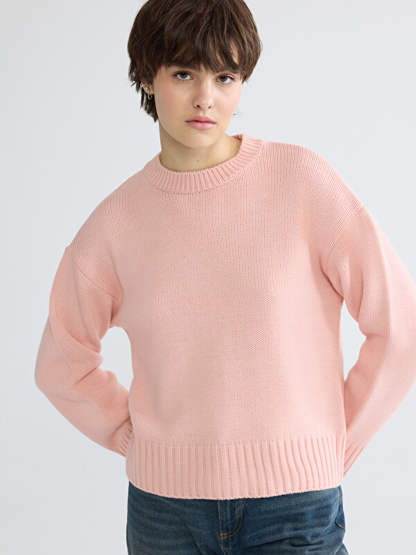 XSIDE Rundhalsausschnitt Damen Strickpullover