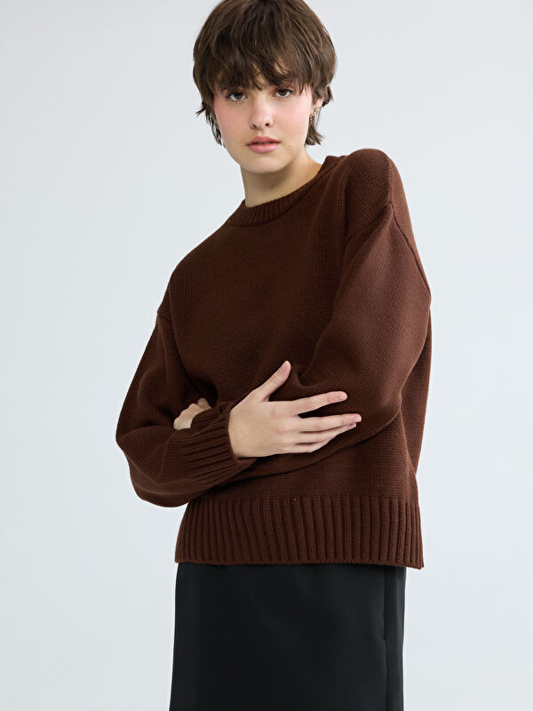XSIDE Rundhalsausschnitt Damen Strickpullover