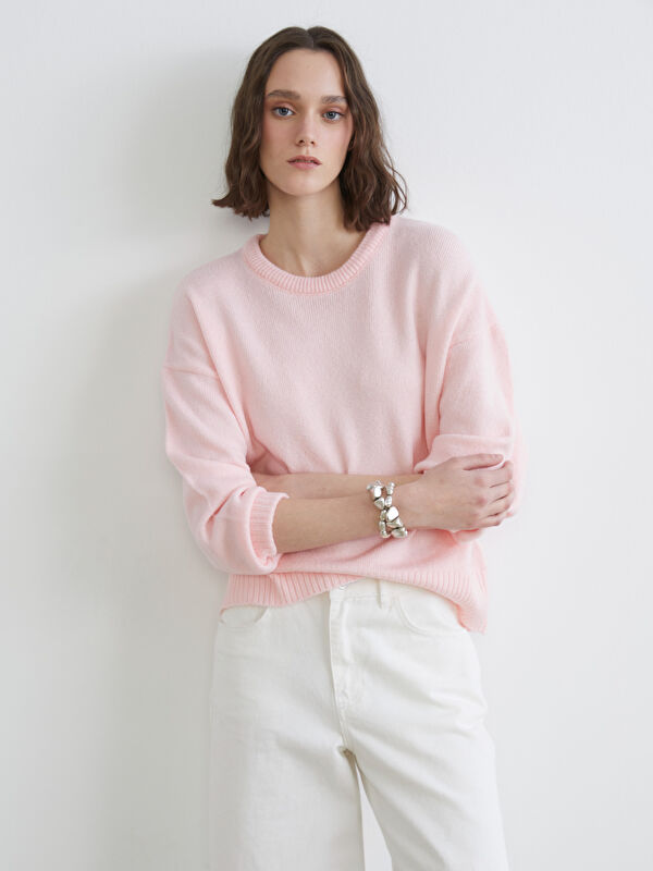 XSIDE Rundhalsausschnitt Damen Strickpullover