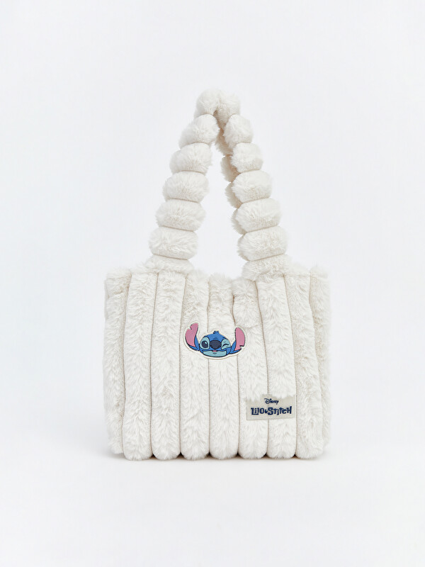LCW ACCESSORIES Stitch Nakışlı Kız Çocuk Pelüş Omuz Çantası