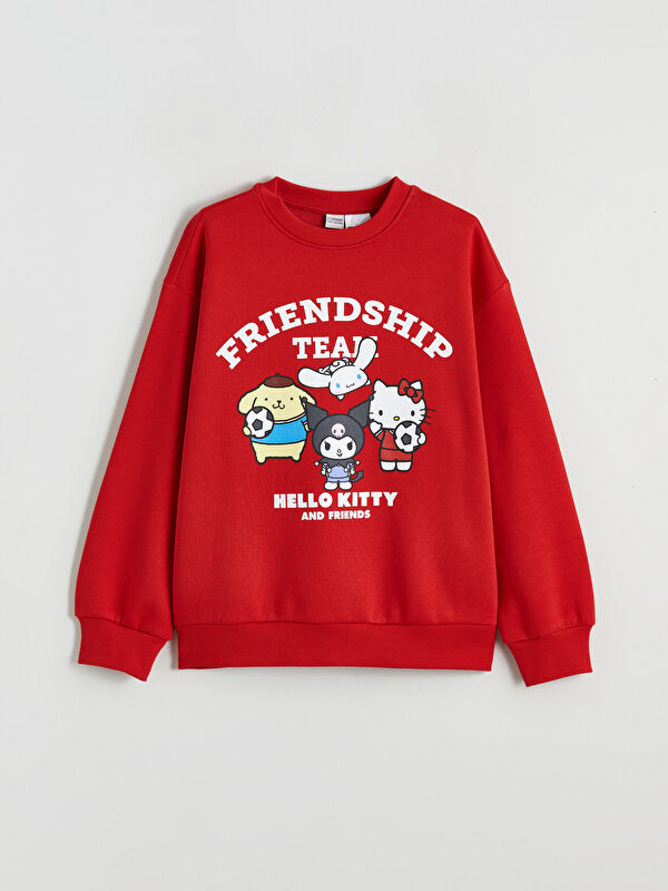 LCW Kids Hello Kitty Baskılı Kız Çocuk Kalın Sweatshirt