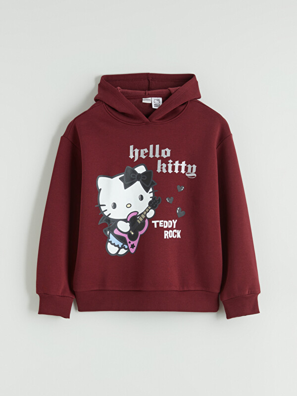 LCW Kids Hello Kitty Baskılı Kız Çocuk Kalın Sweatshirt