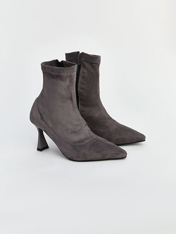 Fermuarlı Kadın Topuklu Bot - Görsel 2