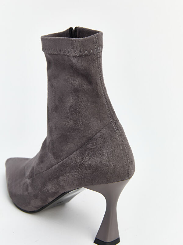 Fermuarlı Kadın Topuklu Bot - Görsel 5