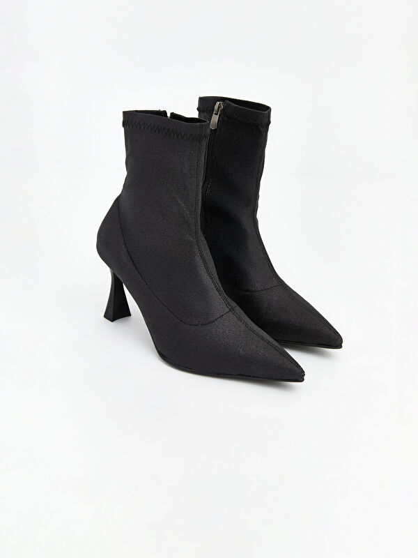 Fermuarlı Kadın Topuklu Bot - Görsel 2