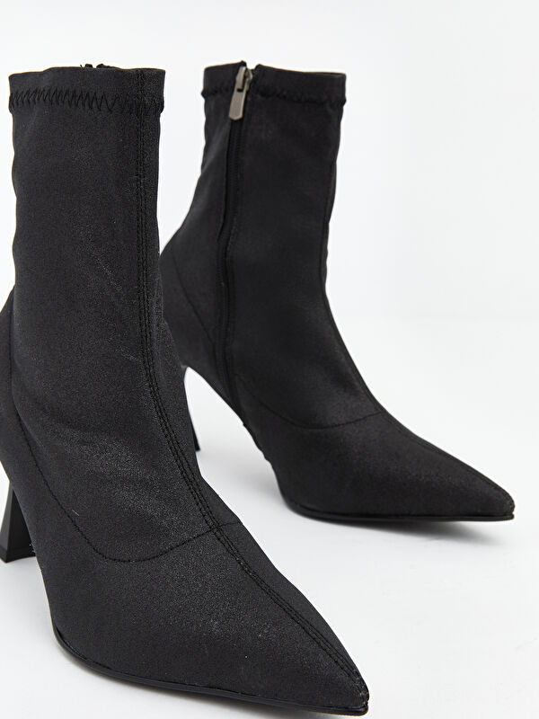 Fermuarlı Kadın Topuklu Bot - Görsel 4