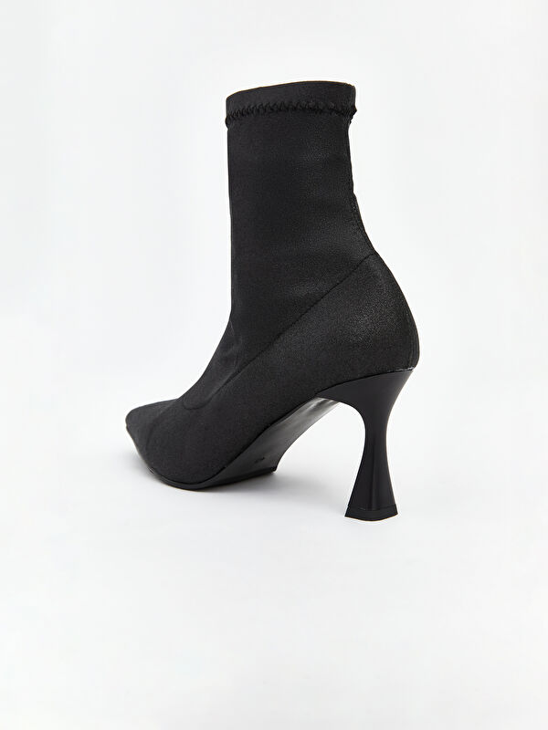 Fermuarlı Kadın Topuklu Bot - Görsel 6