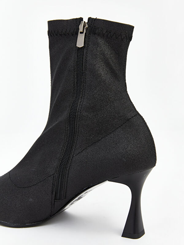 Fermuarlı Kadın Topuklu Bot - Görsel 7