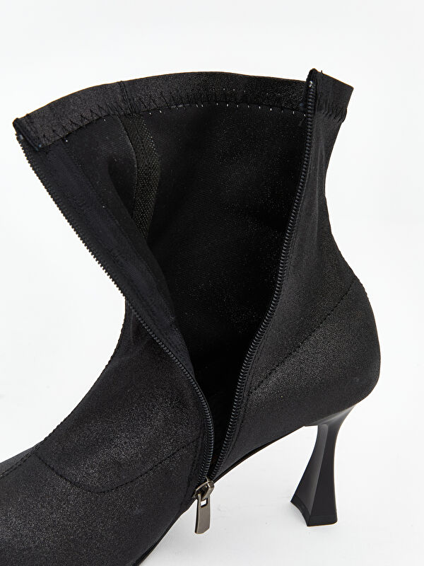 Fermuarlı Kadın Topuklu Bot - Görsel 8