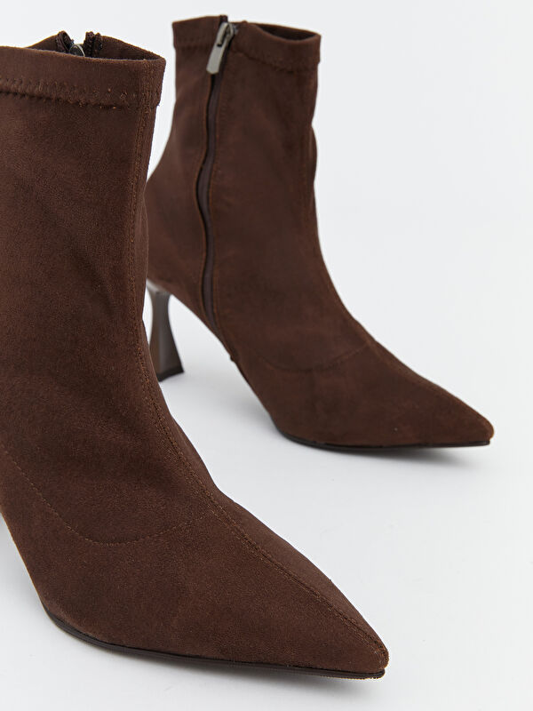 Fermuarlı Kadın Topuklu Bot - Görsel 4