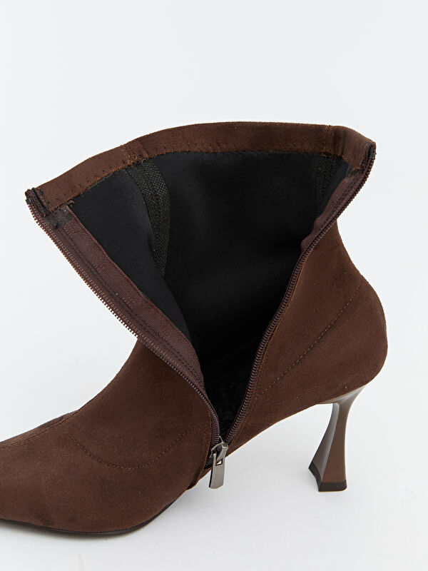 Fermuarlı Kadın Topuklu Bot - Görsel 8