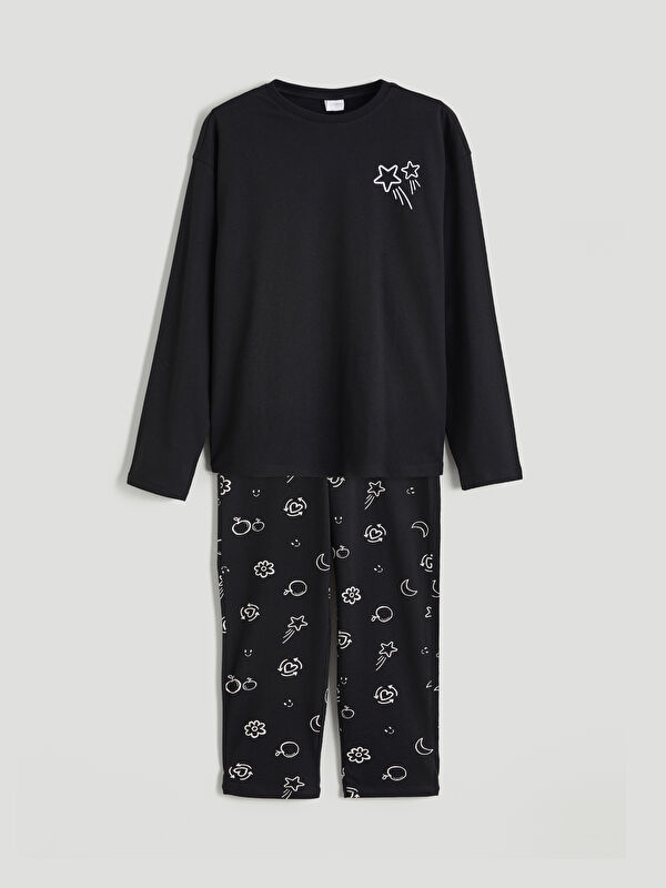 LCW Kids Bisiklet Yaka Kız Çocuk Pijama Takım