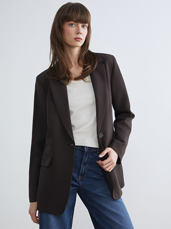 LCW Vision Krep Kadın Blazer Ceket