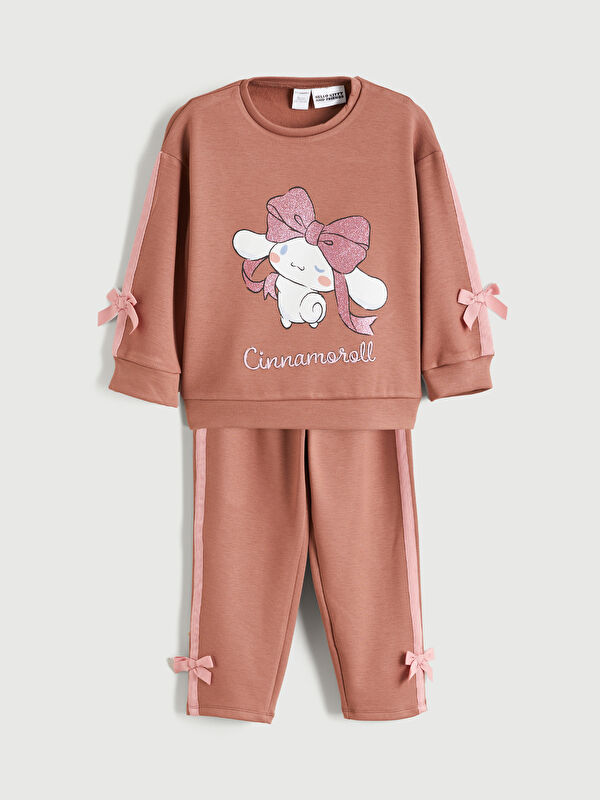 LCW Kids Cinnamoroll Printed Girls' Sweatshirt and Sweatpants